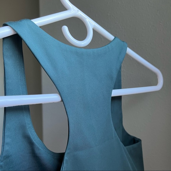 Girlfriend Collective Paloma Racerback Sports Bra in Moss - Picture 13 of 15